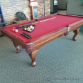 Olhausen 4x8 Billiards Pool Table w/ Balls, Cues and Accessories